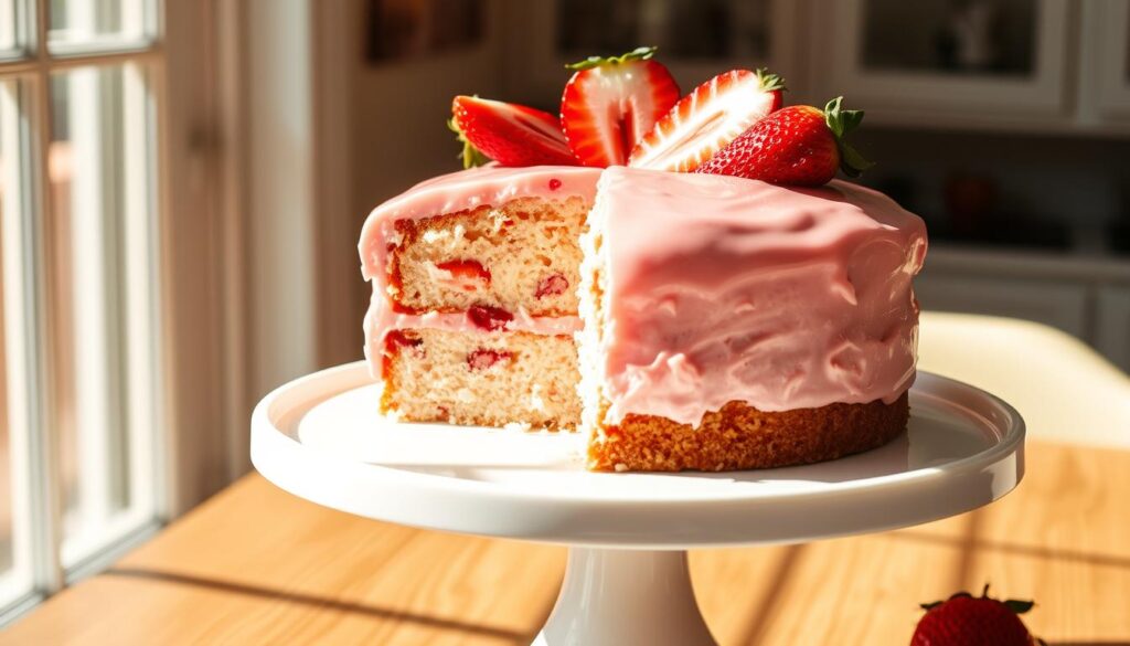 Cream Soda Strawberry Cake Delight