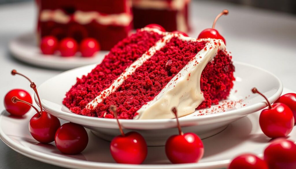 Dr Pepper Red Velvet Cake Serving Suggestion