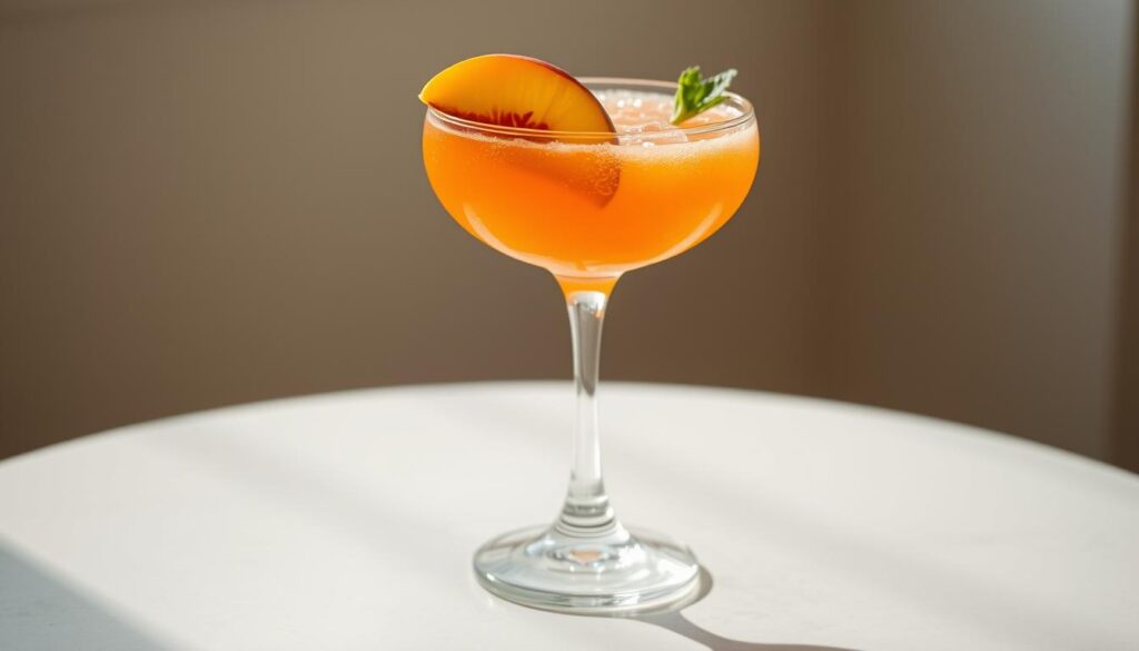 Orange Peach Bellini Brunch Cocktail