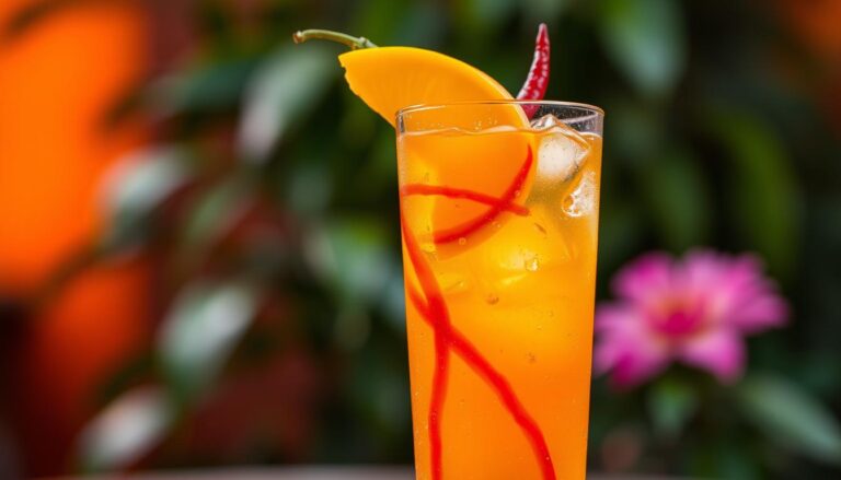 Spicy mango italian soda