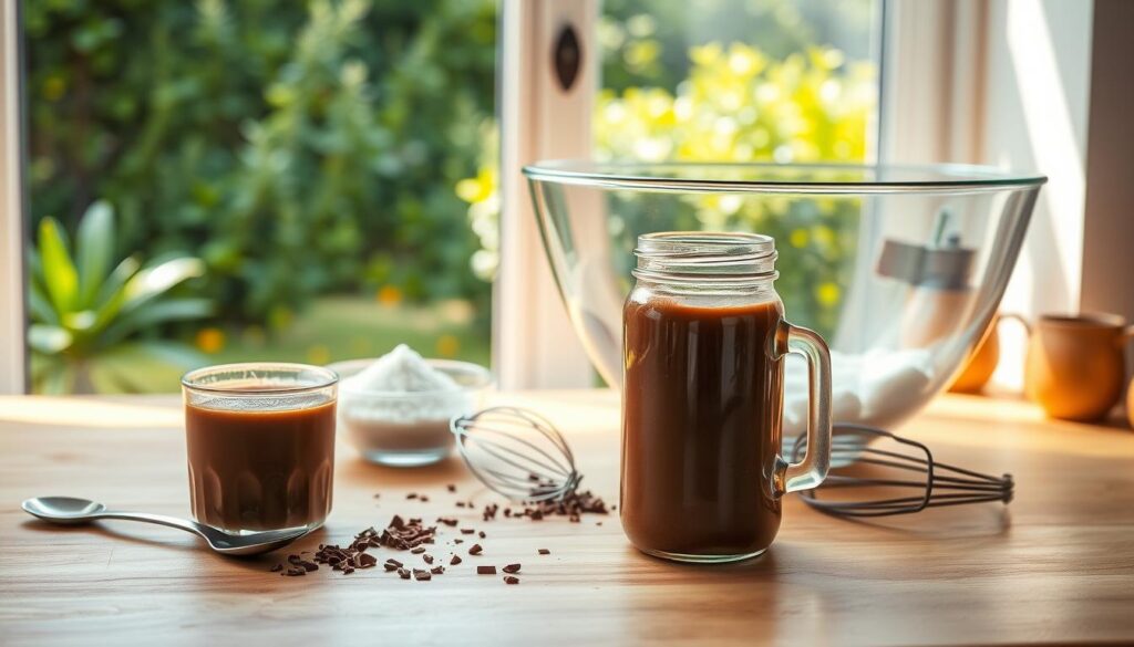 homemade chocolate syrup steps