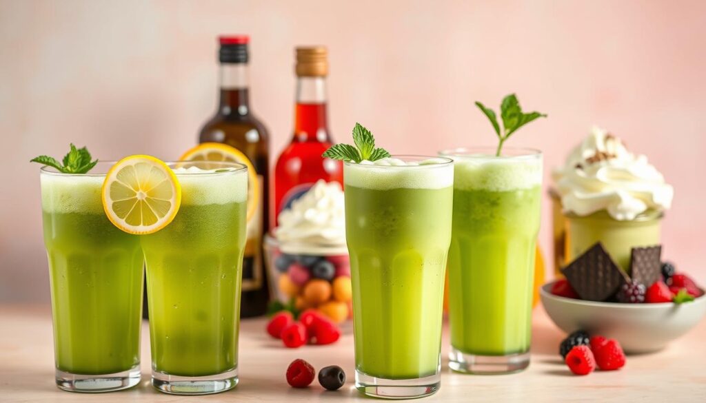 matcha cream soda variations
