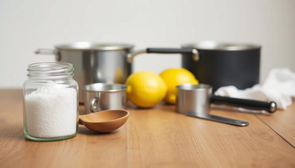 simple syrup ingredients and tools