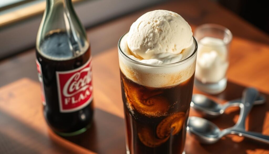 step-by-step coke float instructions