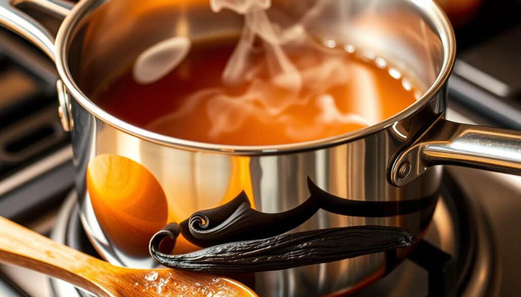 vanilla bean syrup heat control