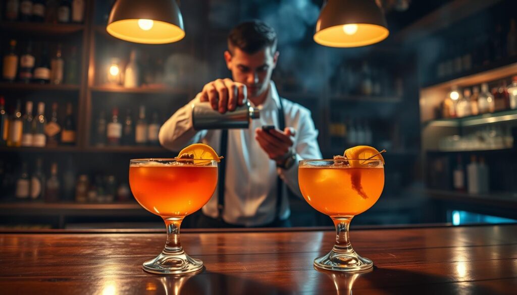 cocktails with brown sugar syrup