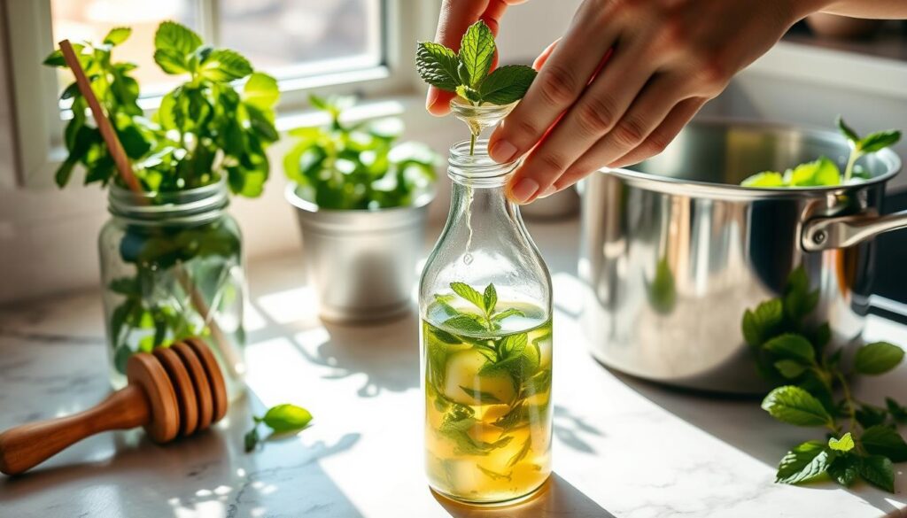 mint syrup preparation process