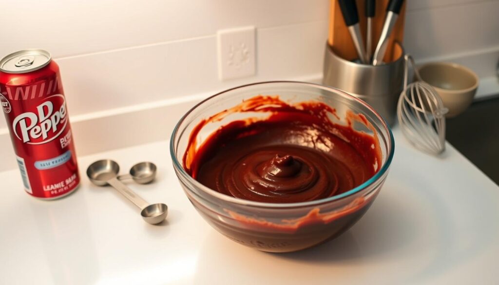 Prepping Dr Pepper Cake Base Prepping Dr Pepper Cake Base