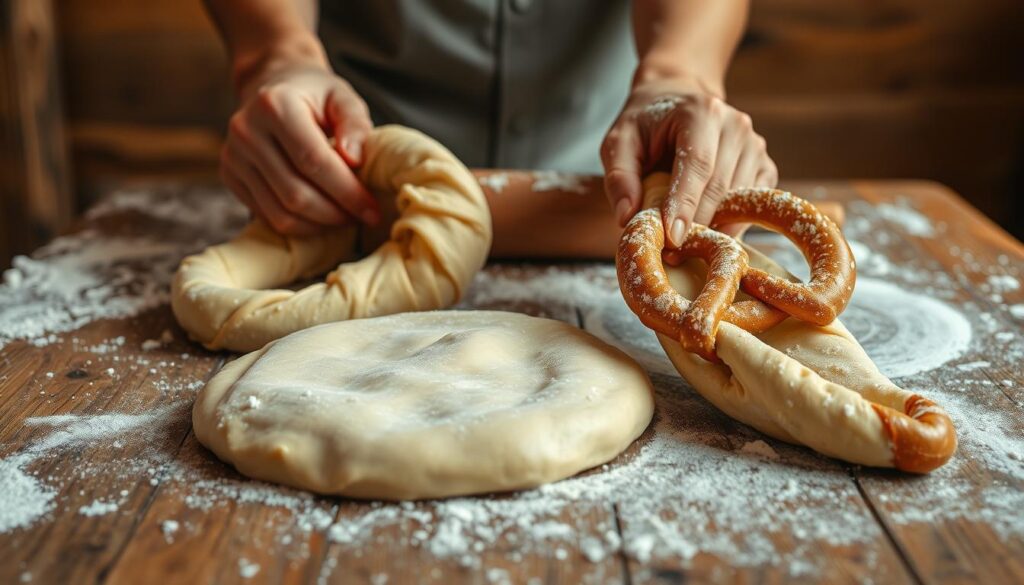 pretzel dough preparation pretzel dough preparation