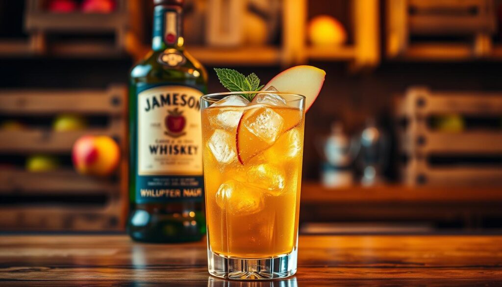 Apple Whiskey Cocktail with Ginger Ale Apple Whiskey Cocktail with Ginger Ale