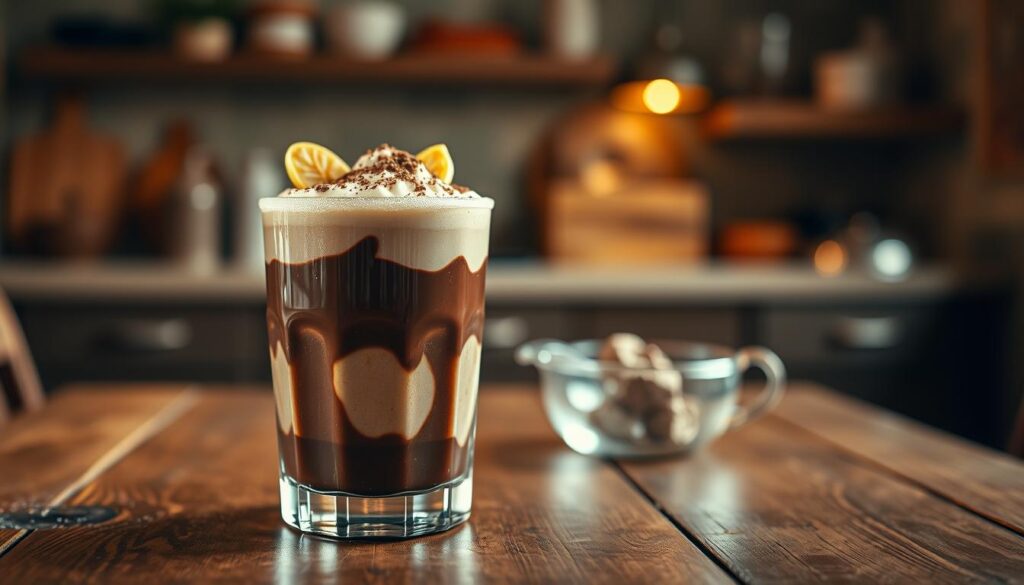 Chocolate Ginger Mocktail Dessert Drink Chocolate Ginger Mocktail Dessert Drink