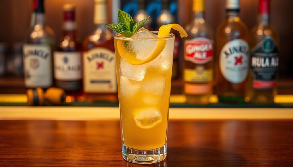 Whiskey Highball with Ginger Ale Whiskey Highball with Ginger Ale