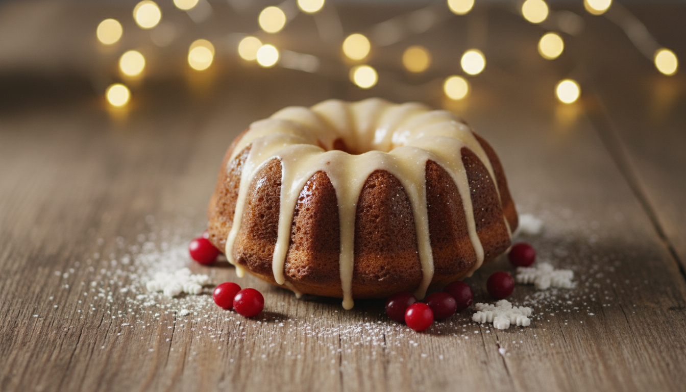 Bundt Cakes with Eggnog Soda Glaze