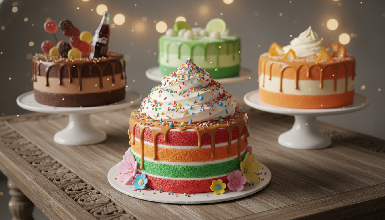 Decorating Designs for Soda Cakes
