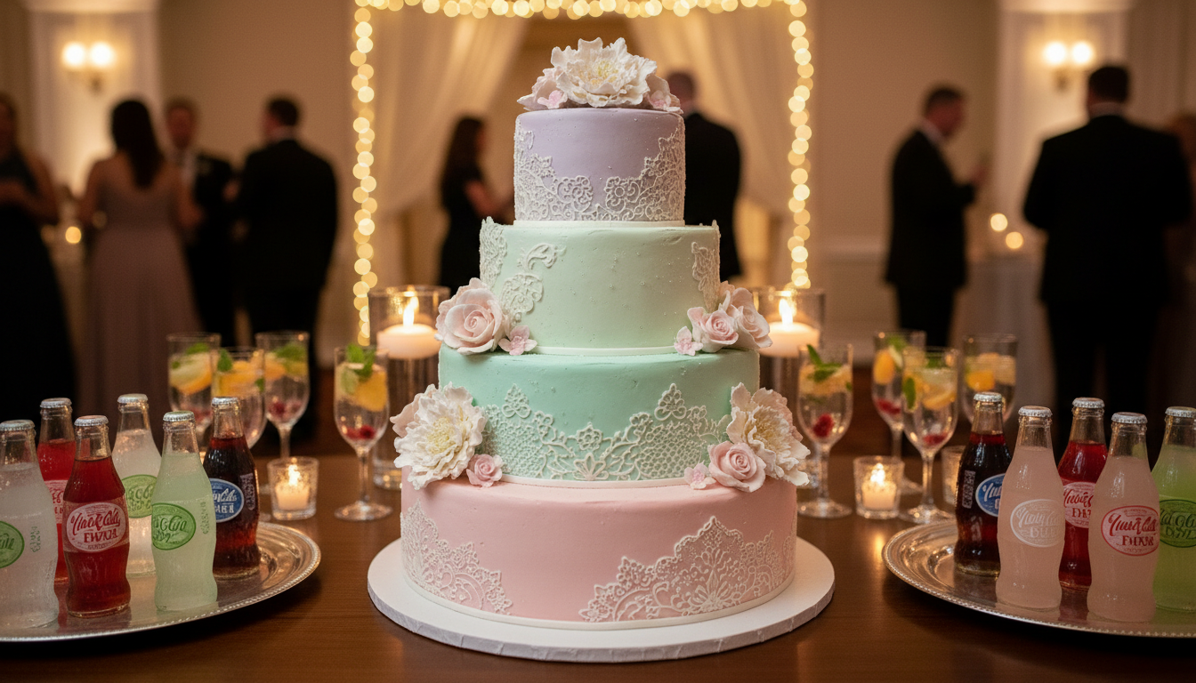 Elegant Wedding Soda Cakes