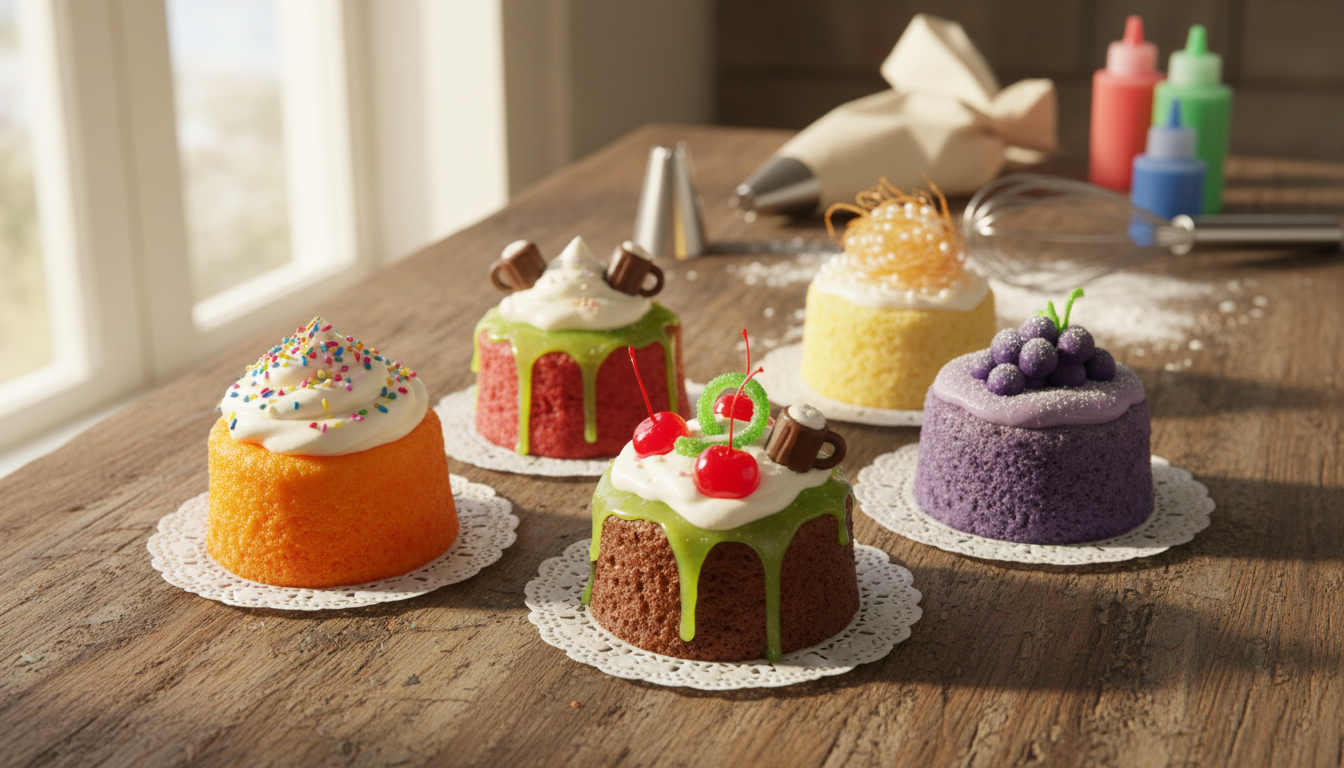 Mini Soda Cakes Decorating