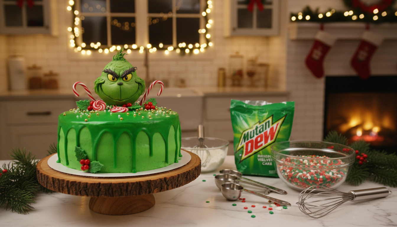 Mountain Dew Grinch Cake