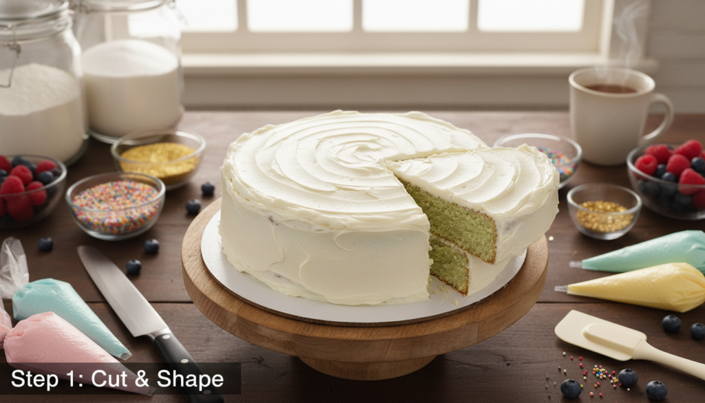 butterfly cake assembly steps