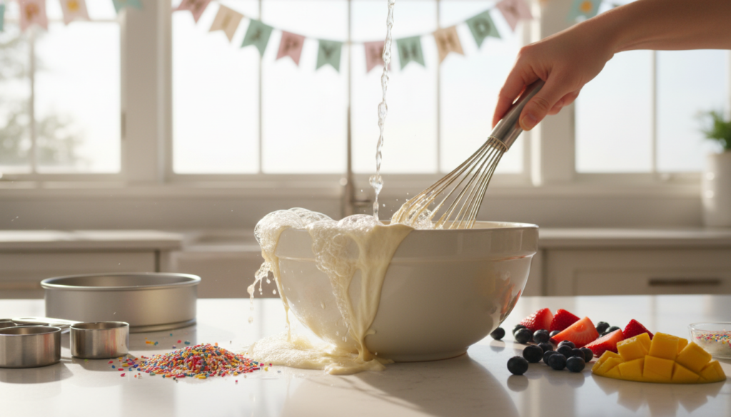 mixing cake batter with soda mixing cake batter with soda