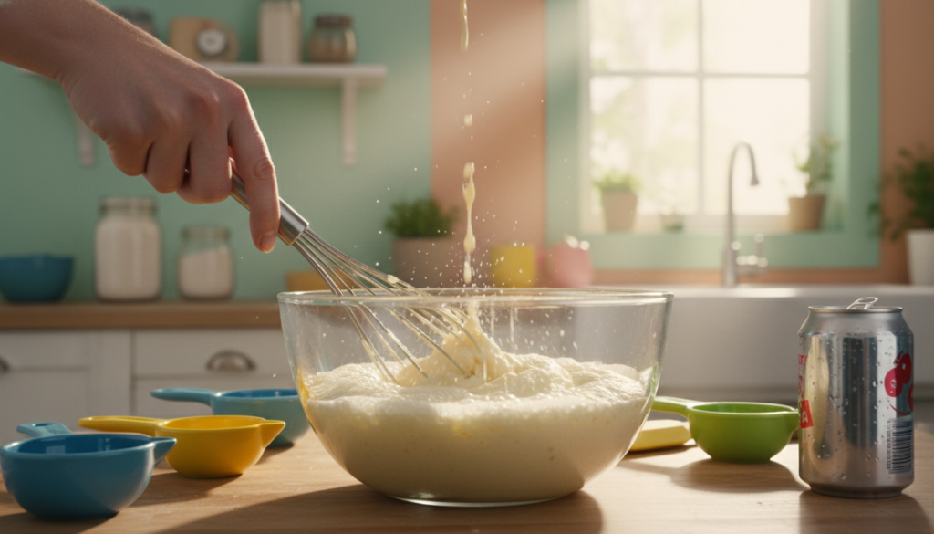 mixing cake batter with soda mixing cake batter with soda