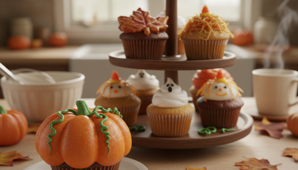 pumpkin shaped cupcake decorating techniques