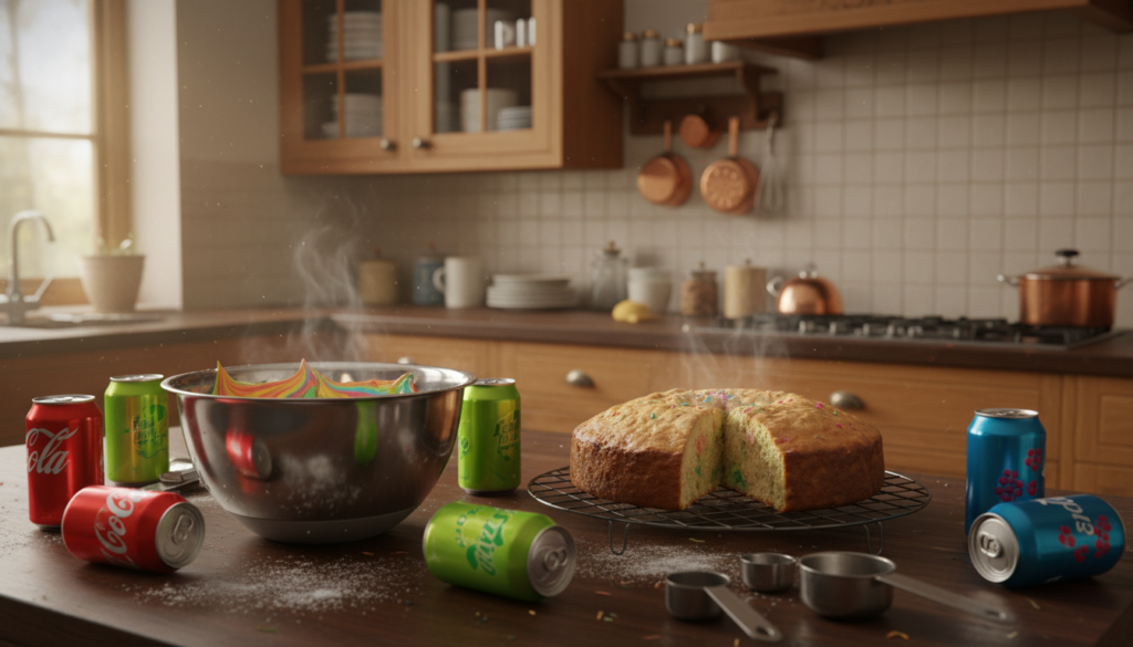 step by step soda cake baking