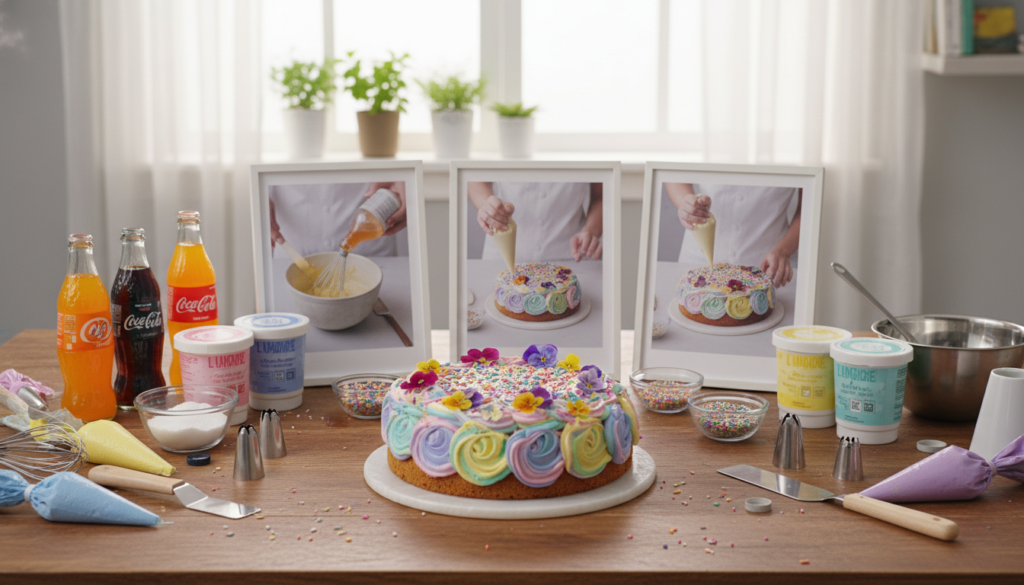 step by step soda cake instructions